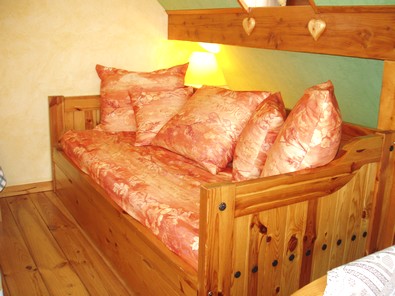 Canapé (ou lit pour une personne) du Gite en Alsace